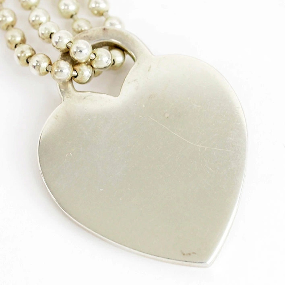Tiffany Co to Heart Pendant Necklace Silver
